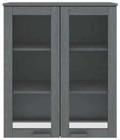 Scaffale superiore per credenza grigio scuro 85x35x100 cm pino