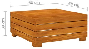 Set Divani da Giardino 3 pz con Cuscini in Massello di Acacia