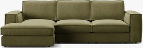 Divano angolare Pola in velluto – 284x158x88 cm