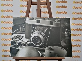 Stampa su tela – Fotocamera antica in bianco e nero