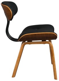 Sedia Wallnut nera Blackwood - Dutchbone