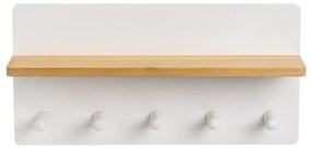 Appendiabiti da parete bianco con ripiano - Casa Selección
