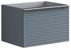Mobile da bagno sotto lavabo Pixel stripes blu laccato opaco L 60 x H 40 x P 45.5 cm 2 cassetti, lavabo non incluso