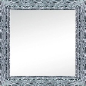 Specchio quadrato in legno argento 98 x 98 cm