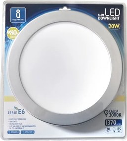 Aigostar - Lampada LED da incasso ULTRATHIN LED/20W/230V 3000K cromo opaco