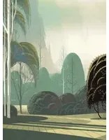 Arte International Carta da parati panoramica Le Jardin Mystique - Fantasy