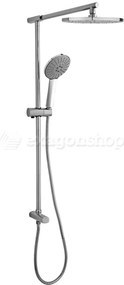 Paffoni Up Zcol687 Colonna Doccia Con Presa Acqua e deviatore soffione 22 cm e doccetta con flessibile 150 cm Cromo