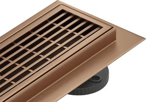 Mexen Flat 360° Scarico lineare rotante M33 100 cm, rame spazzolato - 1C33100-40