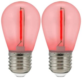 SET 2x Lampadina LED PARTY E27/0,3W/36V rosso