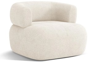 Poltrona beige in tessuto bouclé Jenny - Micadoni Home