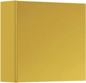 Pensile bagno Pixel Plain laccato opaco giallo sole, 1 anta apertura da sinistra P 17 x L 40 x H 40 cm