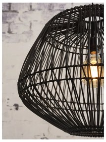 Lampada a sospensione in rattan nero , ⌀ 60 cm Madagascar - Good&amp;Mojo