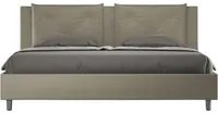 Letto matrimoniale king size senza rete imbottito 180x210 similpelle cappuccino Appia