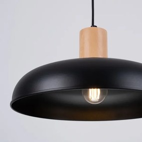 Sollux SL.1324 - Lampadario a sospensione con filo INDY 1xE27/15W/230V diametro 38 cm nero