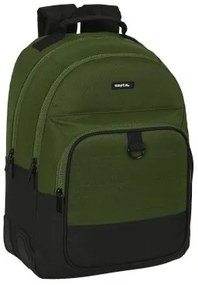 Zaino Scuola Safta Dark forest Nero Verde 32 x 42 x 15 cm