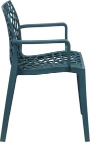 GEORGETA - poltrona moderna in polipropilene con decorazione