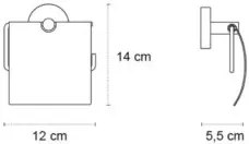 New Line Q3 Portarotolo Coperto Con Coperchio In Acciaio Inox bianco opaco