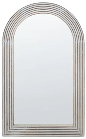 Specchio da parete legno bianco sporco 65 x 107 cm CHANDON Beliani