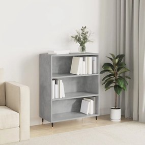 Libreria Grigio Cemento 69,5x32,5x90 Cm İn Legno Multistrato /