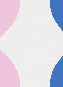 Rebel Walls Carta da parati panoramica Wobbly - Blue/ Pink