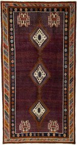 Shiraz Tappeto 290x150 Rosso (Iran) Annodato A Mano