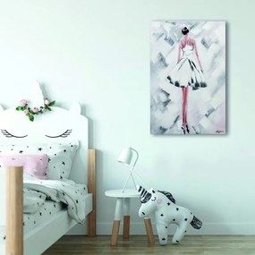 Dipinto su tela Ballerina bianca, multicolore 60 x 90 cm