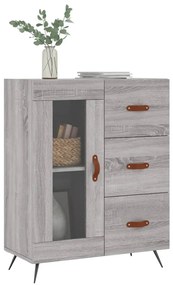 Credenza grigio sonoma 69,5x34x90 cm in legno multistrato