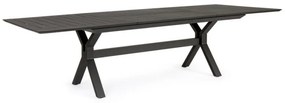 Tavolo allungabile da esterno Kenyon antracite cm 110 x 200-300