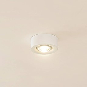 Plafoniera Lindby Levia, a 1 luce, Ø 14 cm, bianco, gesso