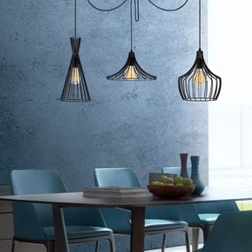 Lampadario a sospensione con filo MEZOPOTAMYA 3xE27/40W/230V ragno