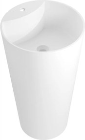 Mexen Onyx-02 lavabo autoportante in conglomerato 45 x 45 cm, bianco opaco - 26544500