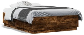 Giroletto Con Luci Led Rovere Fumo 120x190 Cm Legno Multistrato /