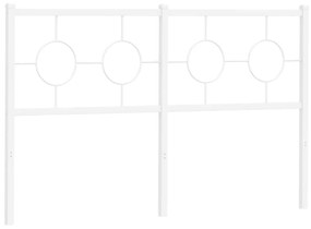 Testiera in metallo bianco 140 cm