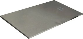 Piatto doccia in resina Strato crema L 100 x L 90 x H 2.4 cm opaco effetto pietra