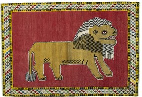Gabbeh Tappeto persiano 110x160 Rosso (Iran) Annodato A Mano