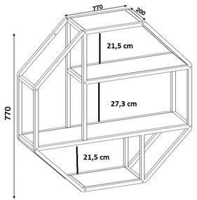 Scaffale metallico a castello nero Seaford - Actona