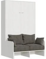 Letto a scomparsa 140 verticale Kentaro Sof - ALESSIA 20 - Bianco Frassino