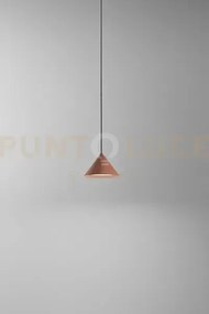 Peak sospensione in metallo terracotta opaco rosone non incluso led...