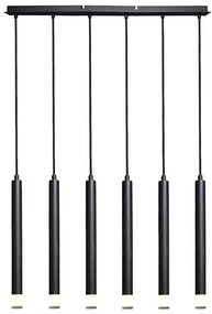 Rabalux 72362 - Lampadario a sospensione con filo RAMIRA 6xG9/5W/230V nero