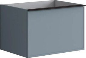 Mobile da bagno sospeso sotto lavabo L 60 x H 40 x P 45.5 cm indaco, 2 cassetti Pixel frame