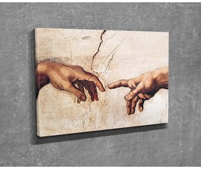 Riproduzione murale su tela Michelangelo, 40 x 30 cm Michelangelo Buonarroti - Wallity