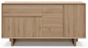 Cassettiera di colore naturale con effetto rovere 146x76x45 cm Carpi – Marckeric