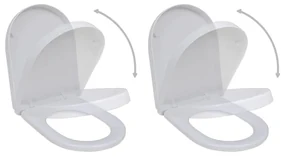 Copriwater A Chiusura Rallentata 2 Pz Plastica Bianco /