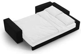 Divano angolare nero allungabile/con contenitore (con penisola a destra/con chaise lounge) con rivestimento in velluto Jodie – Micadoni