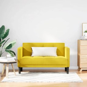 Divano Divanetto Giallo 111 Cm İn Velluto /