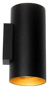 Lampada da parete intelligente nera con oro 2 luci incl. Wifi GU10 - Sab