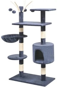 Albero per Gatti con Tiragraffi Sisal 125 cm Blu Scuro