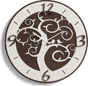Orologio da parete D50 ALBERO DELLA VITA moderno in legno laminato RSN