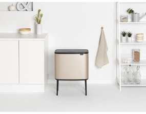Bidone in acciaio touch in oro 36 l Bo Touch Bin - Brabantia