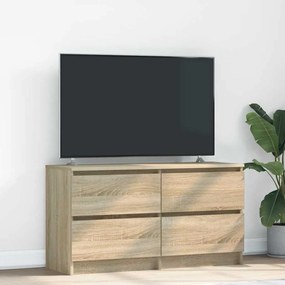 Mobile Porta Tv Rovere Sonoma 100x35x54 Cm İn Legno Multistrato /